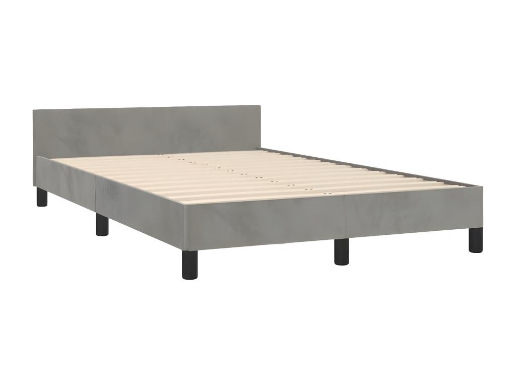 Bed frame with headboard, light grey, 120x200 cm, XSIF28934