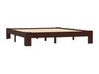 Dark Brown Bed Frame Solid Pine Wood 160x200 cm TYXE83191