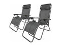 Set of 2 Dekonao Zero Gravity Reclining Garden Chairs - Black VLJX95500