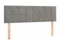 Light Grey LED Headboard 144x5x78/88 cm Velvet XUIR76189