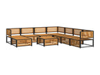 Dekonao OIHI42326 9-Piece Solid Wood Garden Furniture Set with Cushions