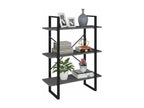 3-Tier Bookshelf Grey 80x30x105 Solid Pine Wood GEVZ28754