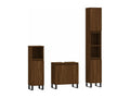 3-piece bathroom cabinet set in brown oak FFZR75179