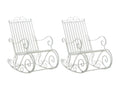 Set of 2 Rocking Chairs - Metal / Metal - White - Dekonao CMGW60906