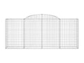 5-piece arched gabion baskets, 300x50x120/140 cm, galvanized iron, PYPF42019