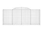 5-piece arched gabion baskets, 300x50x120/140 cm, galvanized iron, PYPF42019