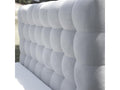 Dekonao upholstered headboard in high-quality grey fabric - length 105 x width 90 cm YKLS48811
