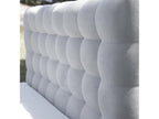 Dekonao upholstered headboard in high-quality grey fabric - length 105 x width 90 cm YKLS48811