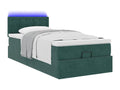 Dekonao bed frame with dark green 80x200 cm velvet mattress XDEI45911