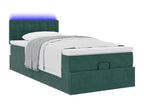 Dekonao bed frame with dark green 80x200 cm velvet mattress XDEI45911