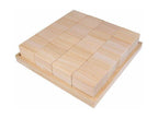 2 trays and 32 wooden cubes - 26.5x26.5x6.5 cm QWPA81676