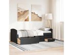 Daybed with 5 drawers, mattress not included, IRUN black, 90x200 cm, SRVI73162