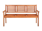 3-seater garden bench with cushion, 150 cm, eucalyptus wood, UZFF82240