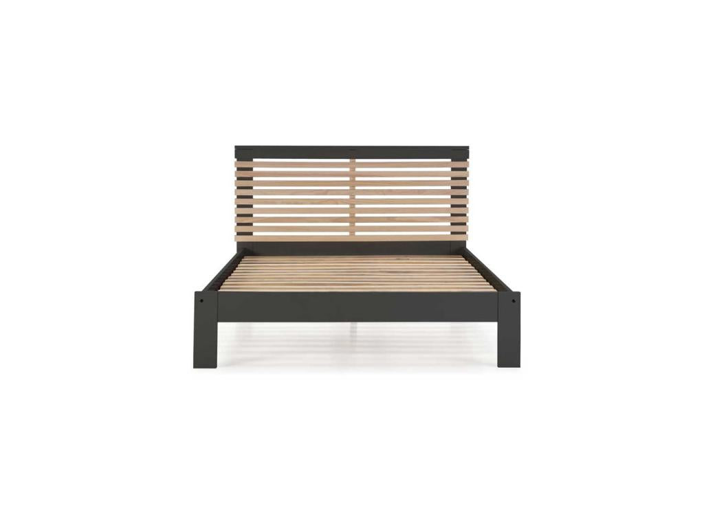 Complete bed 140x190 Anthracite Grey/Wood - Dekonao EKEW20461