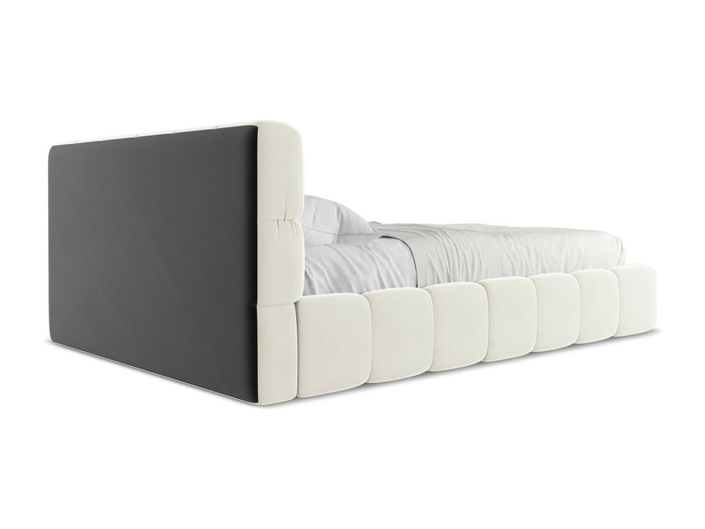 Dekonao FWCU45326 Velvet Storage Bed 140x200cm - Light Beige