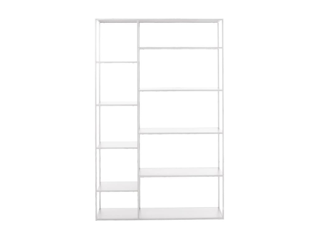 Sisto - 9-shelf white metal bookcase MAIM99086