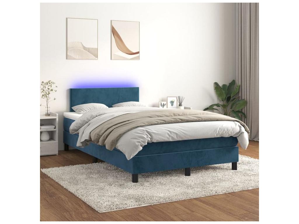 Dekonao bed base with LED mattress, dark blue, 120x200 cm, RYBU81047