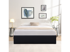 Dekonao 90x190 cm Black Removable Storage Bed with Legs and 12 Legs - Quick and Easy Assembly - Easy-Clean PVC Faux Leather Upholstery PGSA67079