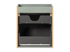Dekonao Green and Wood 50cm Single Sink Vanity Unit with 2 Drawers and Tall Cabinet SAQQ32101