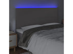 LED Headboard Grey 180x5x118/128 cm Faux Leather RFSI37988
