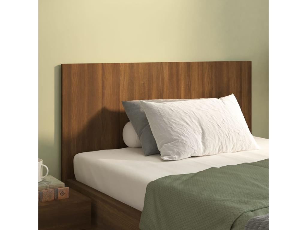 Brown Oak Headboard 120x1.5x80 cm Engineered Wood SUAK27451