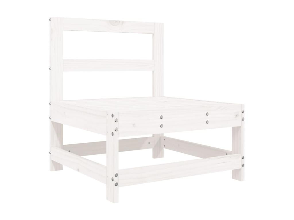 7-piece garden furniture set, white, solid pine wood IQGZ67944