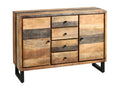 Dekonao - 2-Door, 4-Drawer Steel and Solid Wood Sideboard SLDN48332