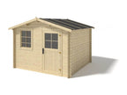 Wooden garden shed - 7.50m² - 3x2.50m - 28mm thick - Natural color - DOM469 - Dekonao CLUJ32186