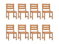 Garden chairs, set of 8, solid teak wood, GCGN50200