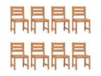 Garden chairs, set of 8, solid teak wood, GCGN50200