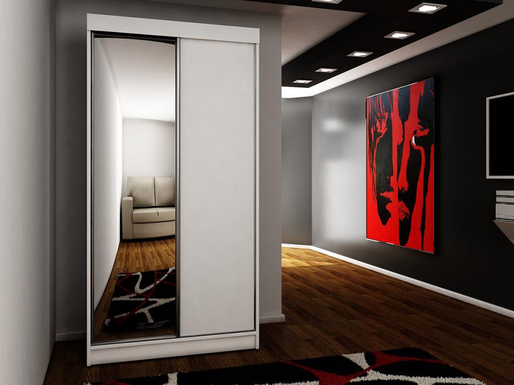 Dekonao 103 White Wardrobe 200x100x62cm Sliding Wardrobe Doors BGFD19461