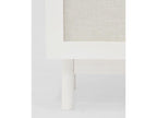 Wardrobe in fir wood and white linen fabric 180x80cm - LINEN - Dekonao EGQY49208