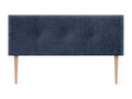 Dekonao Natural Wool Headboard with Buttons 135x105cm with Legs for 120/135cm Beds - Blue DLFA29325