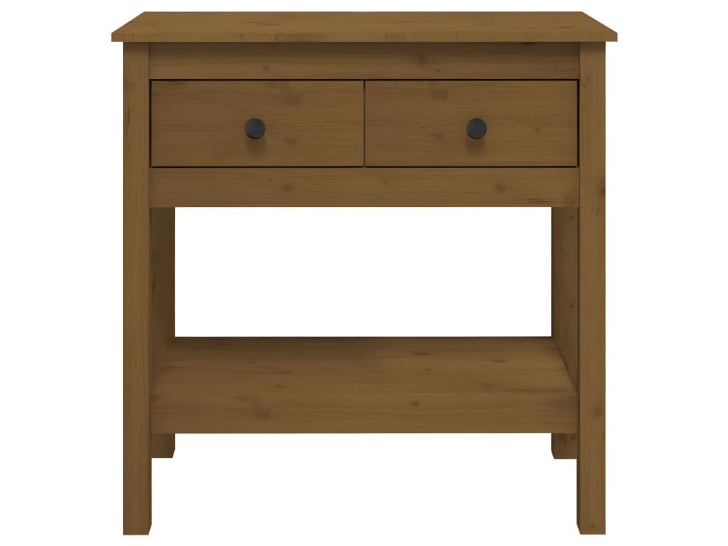 Console table, honey brown, 75x35x75 cm, solid pine wood, FPQY22332