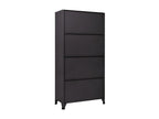 Anthracite and red locker cabinet 90x45x180 Steel 2 ISZB81088