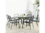 Set of 7 stackable garden chairs, anthracite, VABA21666