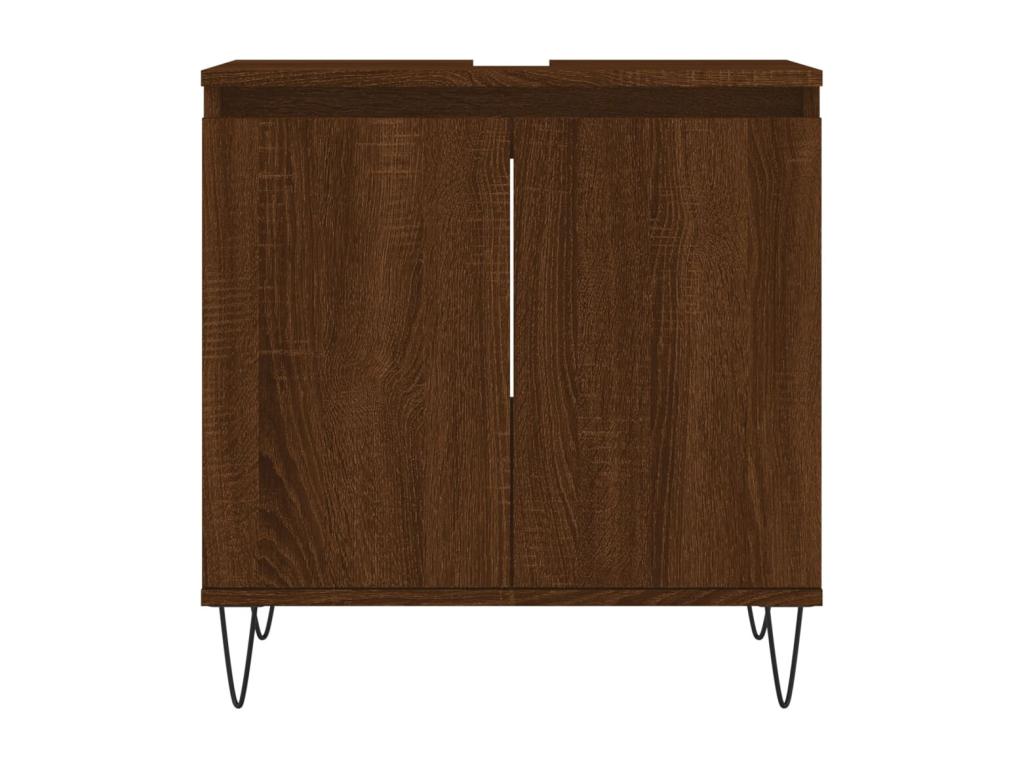 3-piece bathroom cabinet set, brown oak finish, HIXM67830