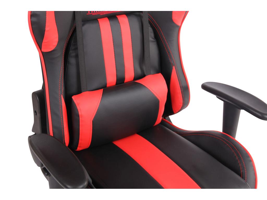 Office chair - Faux leather / Chrome metal - Black / Red - Nobellea XM XYCC35057