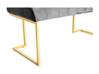 Ligniva Velvet Designer Bench 100cm Gray / Gold UPGO32782