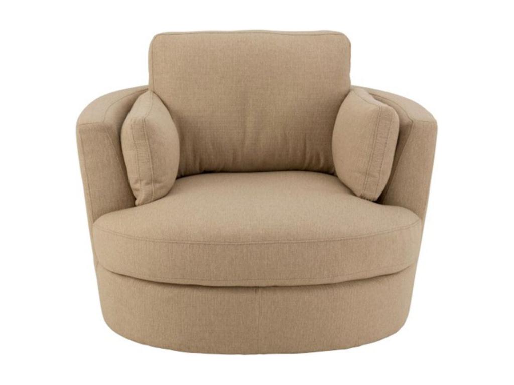 Ligniva Swivel Armchair, 109cm, Beige, TUTT13489