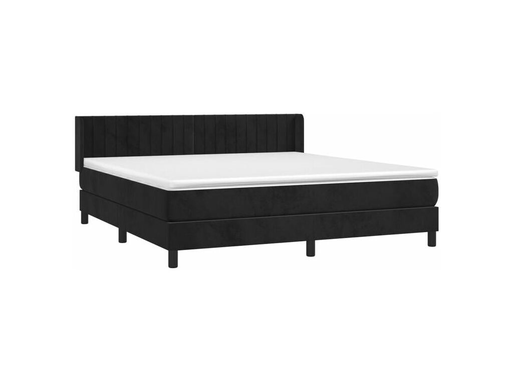 Dekonao bed base with black 180x200 velvet mattress DBVP85206