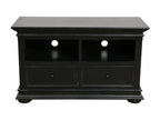 TV/HiFi Unit with 2 Storage Compartments, Black MDF Wood - Dekonao CBHP18538