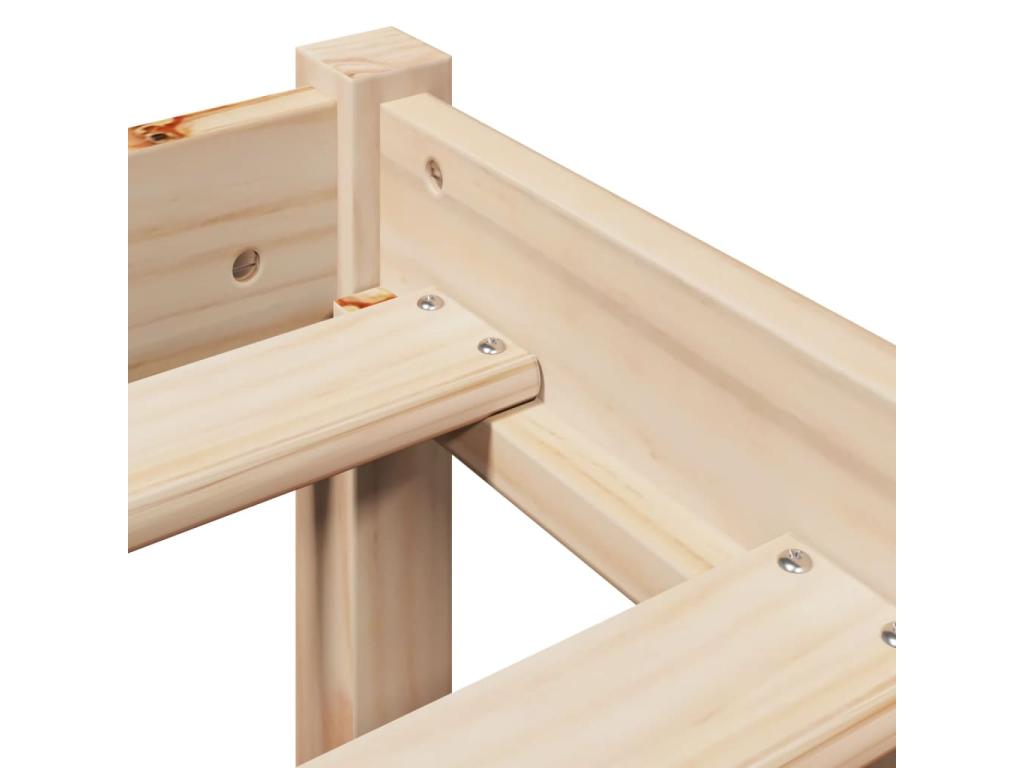 Bed frame without mattress 140x200 cm solid pine wood IZLC45903
