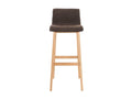 Bar stool - Fabric / Wood - Brown - Dekonao UVRP92092