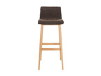 Bar stool - Fabric / Wood - Brown - Dekonao UVRP92092