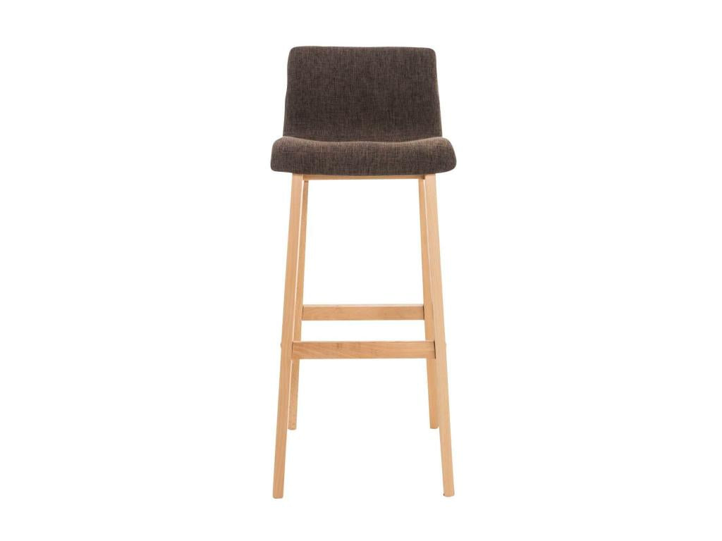 Bar stool - Fabric / Wood - Brown - Dekonao UVRP92092