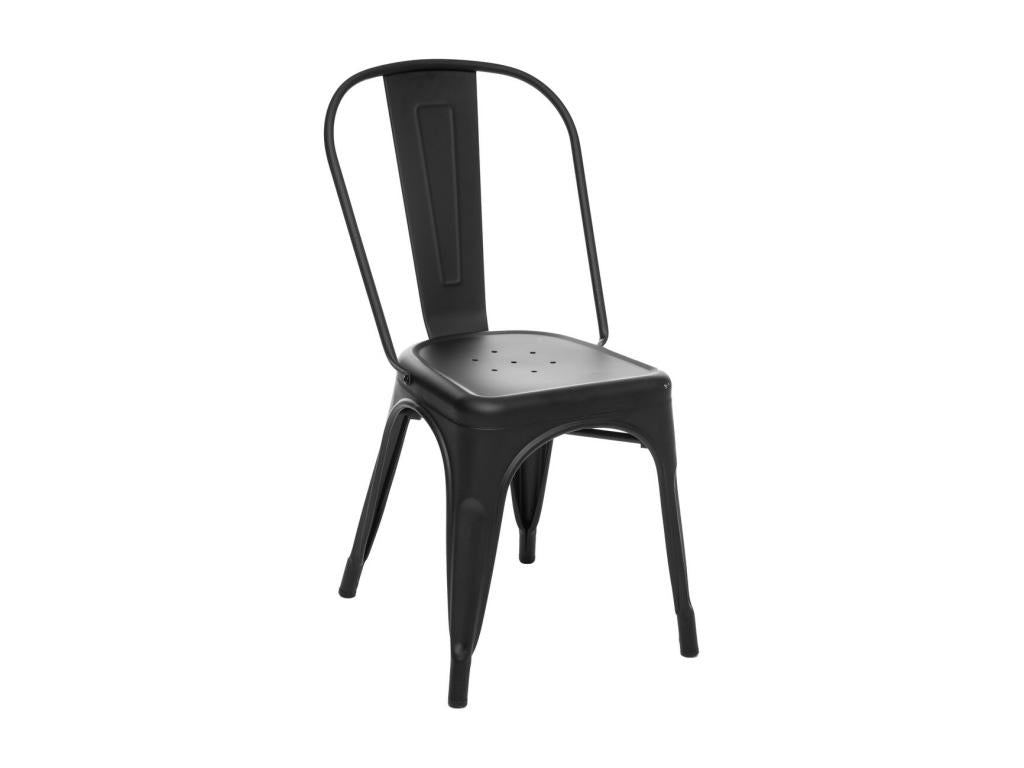 Black steel dining chair, industrial style, 85 cm, RPLF52863