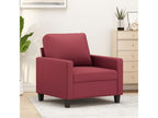 Burgundy Red Armchair 60 cm Faux Leather VYUI94493