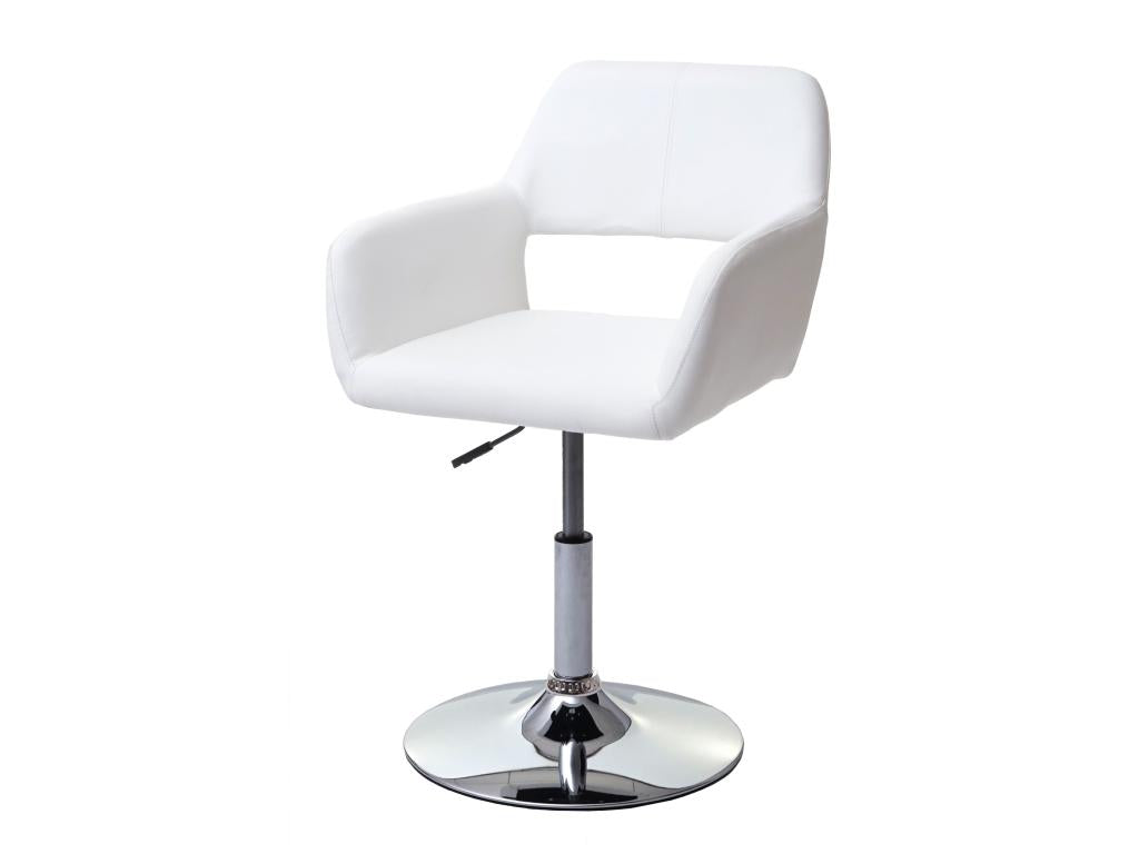 Dekonao-A50 III dining chair, white with chrome metal legs GHFY04646