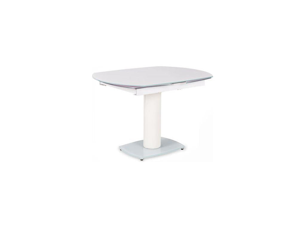 Dekonao extendable table in white tempered glass up to 180 cm HMXQ34780